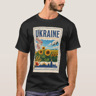 Ukraina Solros Guld Dombil Illustration Resa T Shirt