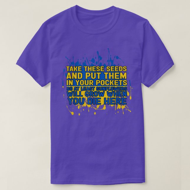 Ukraina Solrosfrö A Ukrainas T-Shirt (Design framsida)
