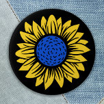 Ukraina Solrosolja, Ukraina Solidaritet Knapp<br><div class="desc">Ukrainas solrosblomma i det ukrainska färg blå och gult/guld för att visa stöd för ukrainsk fred och frihet. COPYRIGHT © 2021 Judy Burrows,  Black Hund Art - Med alla Höger reserverade. Ukraina Solrosolja,  ukrainsk Solidaritetsknapp</div>