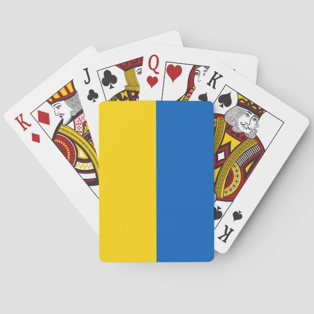 Ukraina som spelar upp kortdäck casinokort (Baksidan)