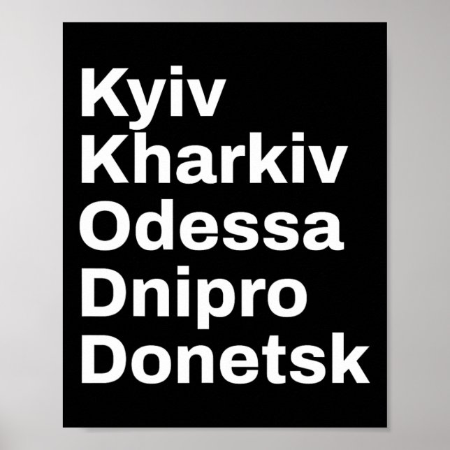 Ukraina städer och orter för resor  poster (Framsidan)