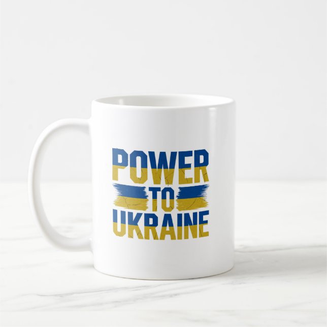 Ukraina Starkt - Patriotisk stödkafé Mugg (Vänster)