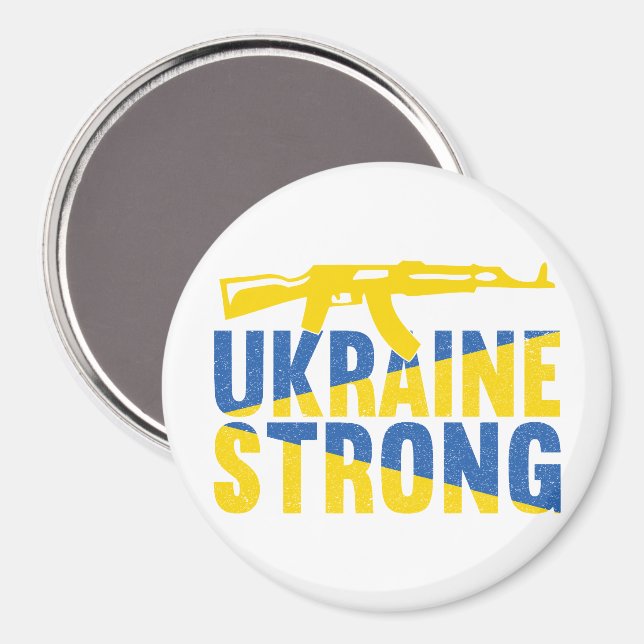 Ukraina Starkt stöd för Ukraina Magnet (Front/Back)