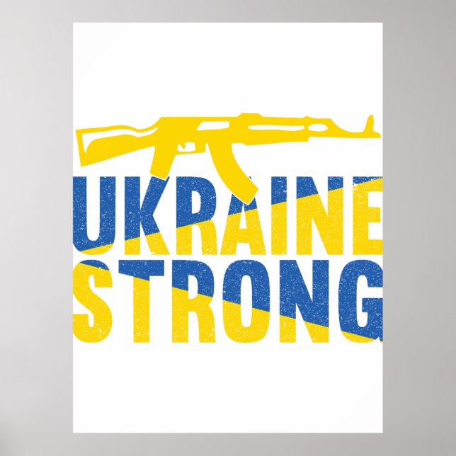 Ukraina Starkt stöd för Ukraina Poster (Framsidan)