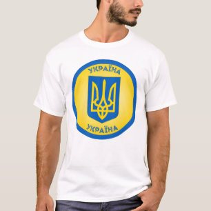 Ukraina statsvapen cirkelform t shirt