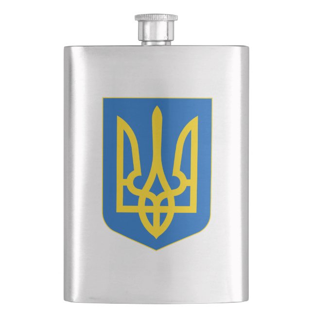 Ukraina statsvapen fickplunta (Framsidan)