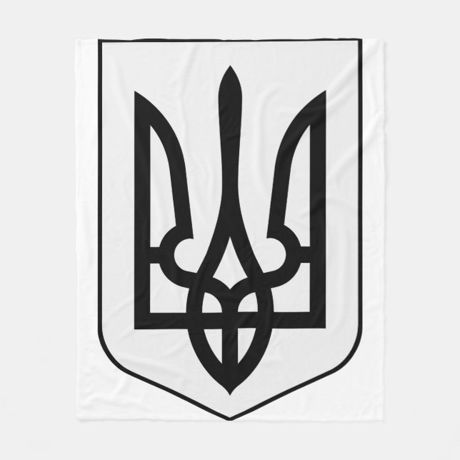 Ukraina statsvapen fleecefilt (Framsidan)