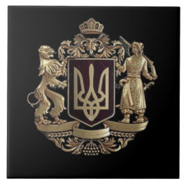 Ukraina statsvapen kakelplatta