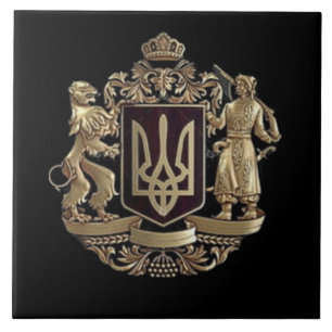 Ukraina statsvapen kakelplatta