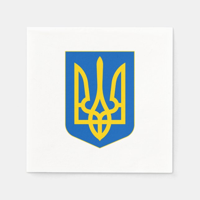 Ukraina statsvapen pappersservett (Framsidan)