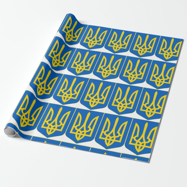 Ukraina statsvapen presentpapper (Utrullad)