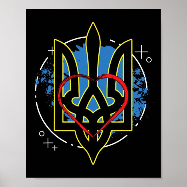 Ukraina statsvapen Ukraina Kosack Ukrainsk  Poster (Framsidan)