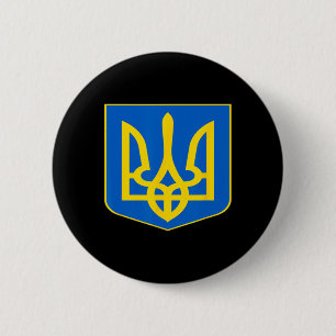Ukraina statsvapen Ukrainskt emblem symbol Knapp