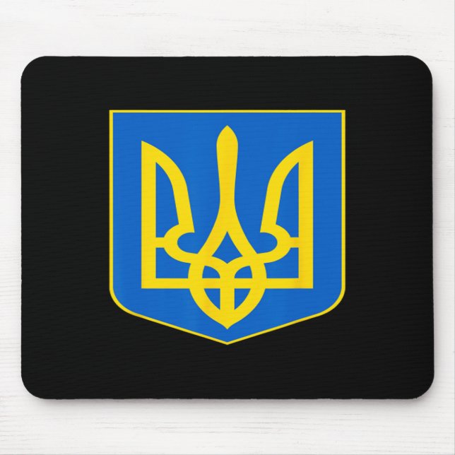 Ukraina statsvapen Ukrainskt emblem symbol  Musmatta (Framsidan)