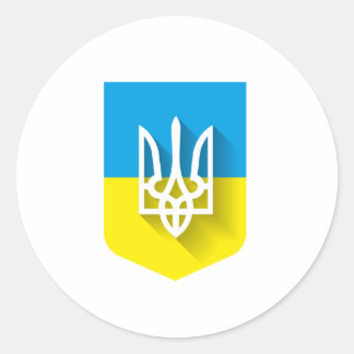 Ukraina Sticker Runt Klistermärke