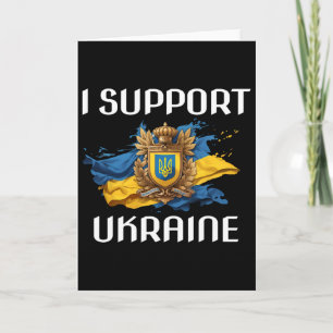 Ukraina Stöd Flagga Och Symbol Ukrainsk Folk I Kort