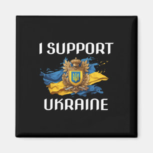 Ukraina Stöd Flagga Och Symbol Ukrainsk Folk I Magnet