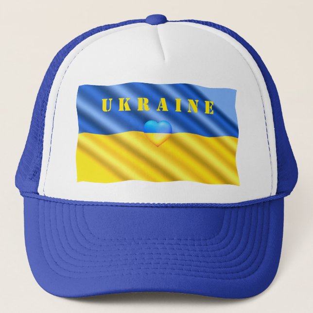 Ukraina - Stöd - fredsfrihet - Ukrainas Flagga Keps (Framsida)