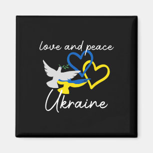 Ukraina Stöd Hopp Positivitet Fredlig Duva Entusia Magnet