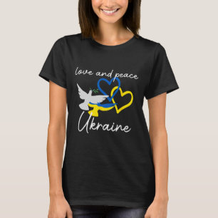 Ukraina Stöd Hopp Positivitet Fredlig Duva Entusia T Shirt