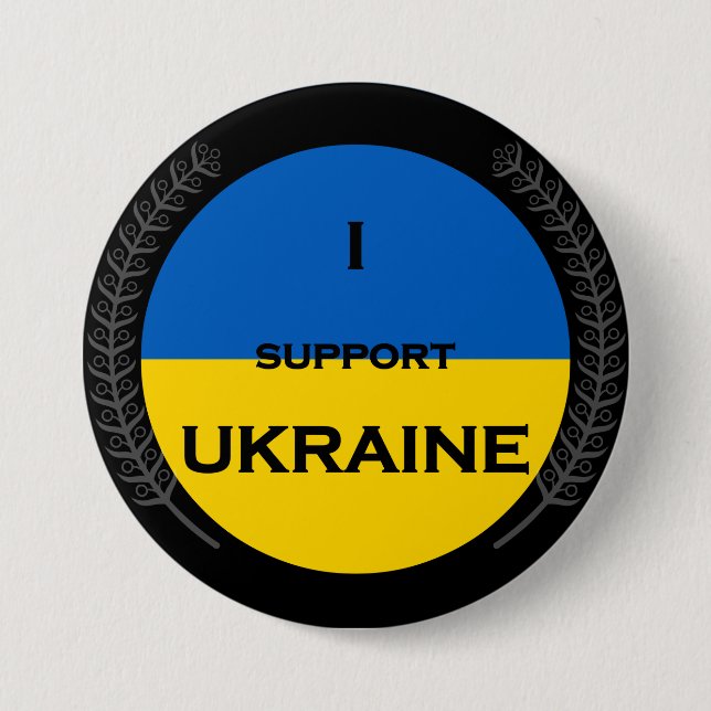 Ukraina stöd Pin Knapp (Framsida)