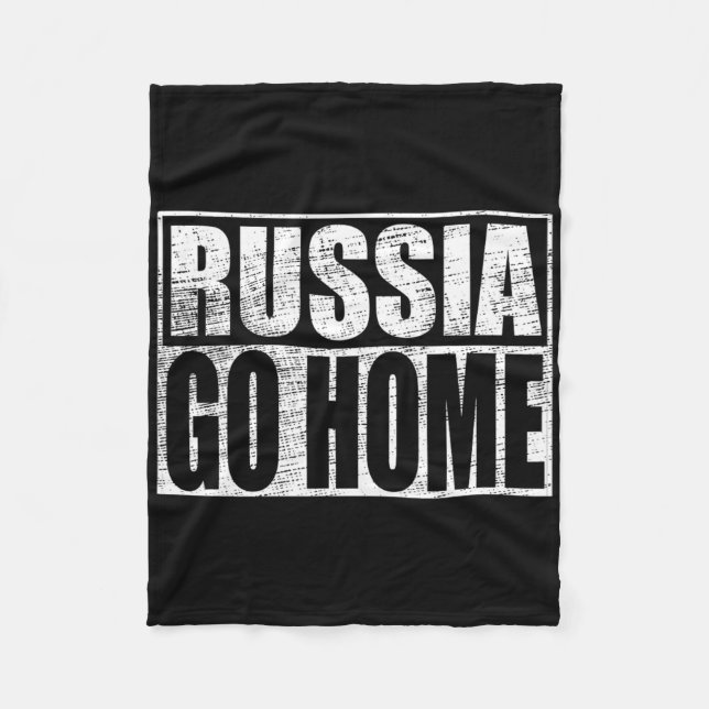 Ukraina Stöd Ryssland Åk Hem Meme Vladimir Putin Fleecefilt (Framsidan)