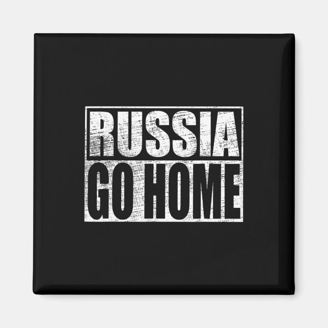 Ukraina Stöd Ryssland Åk Hem Meme Vladimir Putin Magnet (Framsidan)