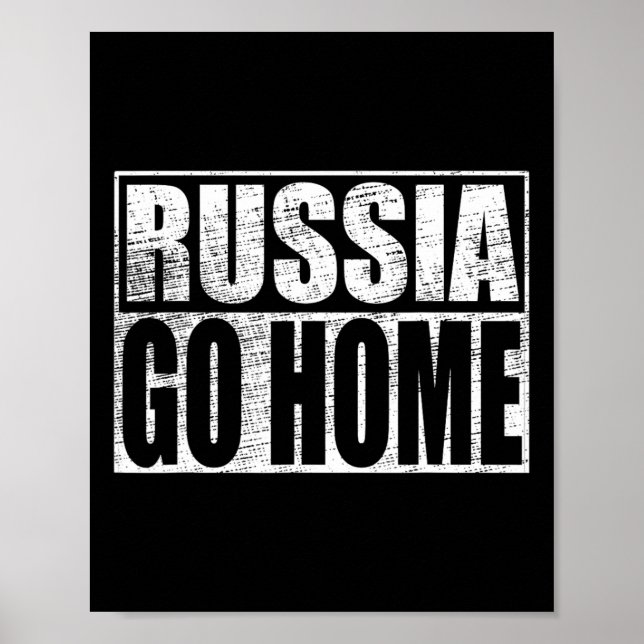 Ukraina Stöd Ryssland Åk Hem Meme Vladimir Putin Poster (Framsidan)