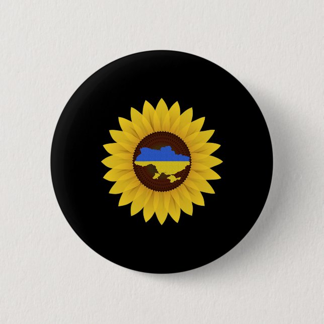 Ukraina Stöd T-shirt Knapp (Framsida)