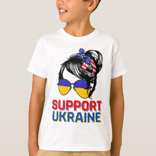 Ukraina-stöd Tröja Kvinna Flagga Amerikansk Ukrain