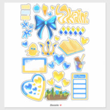 Ukraina-stöd vinyldekaler