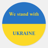 Ukraina stöder gult blue flagga