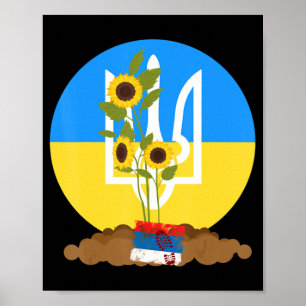 Ukraina stöder solrosfrön i Ukraina Poster