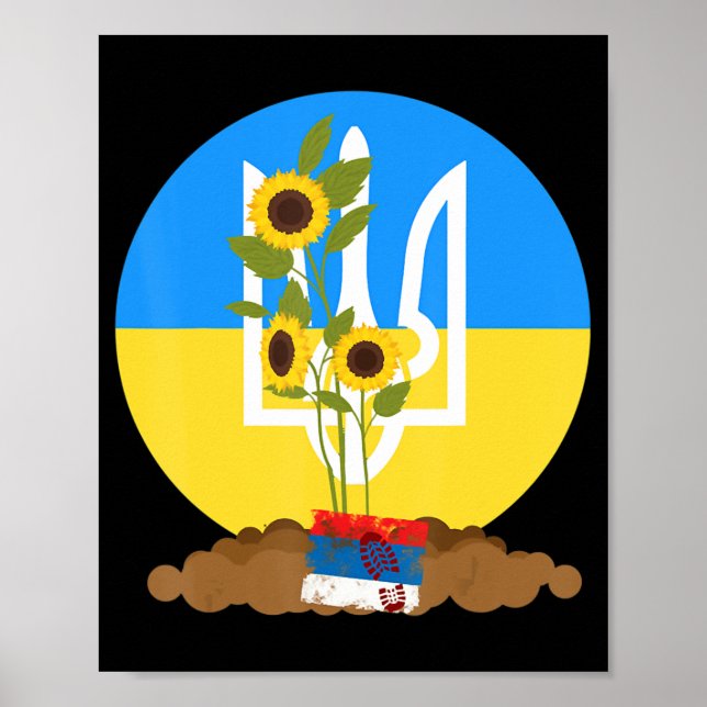 Ukraina stöder solrosfrön i Ukraina Poster (Framsidan)