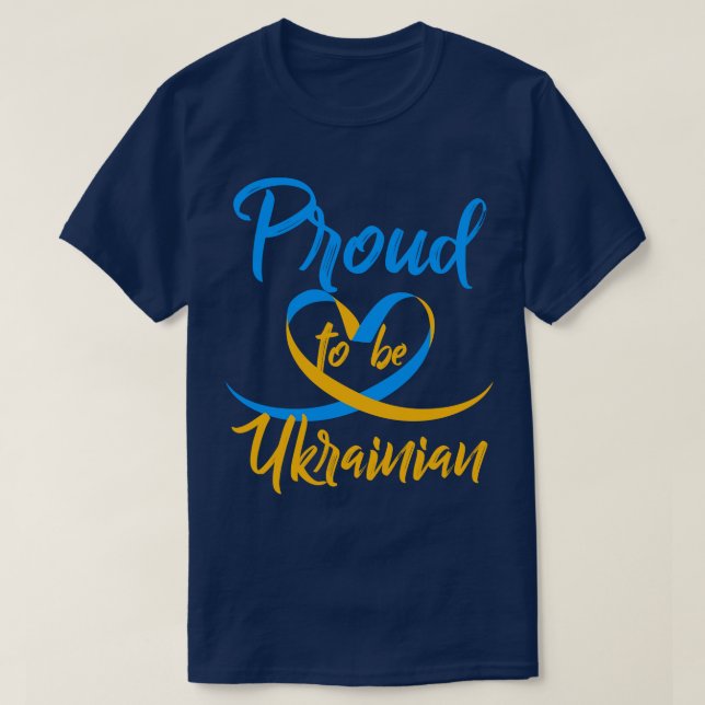 Ukraina stolt över att vara ukrainsk t shirt (Design framsida)