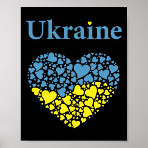 Ukraina Stolthet Ukrainska Hjärtats Flagga Ära åt Poster