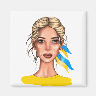 Ukraina Stop Krig Blonde Magnet