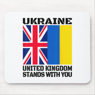 Ukraina Storbritannien Står Med Dig Brittiskt Stöd Musmatta