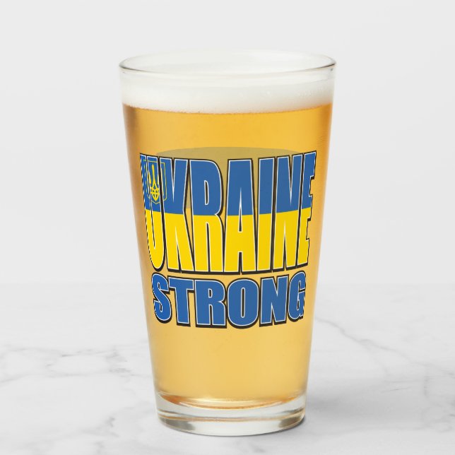 Ukraina Strong Glaskopp (Framsida fylld)