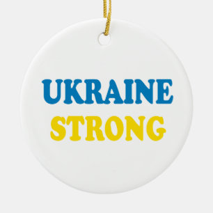 Ukraina Strong Julgransprydnad Keramik