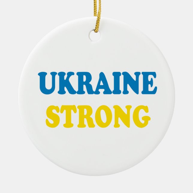 Ukraina Strong Julgransprydnad Keramik (Framsidan)