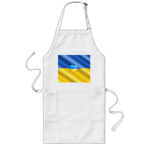 Ukraina - Support - Freedom Peace - Ukrainas Flagg Långt Förkläde