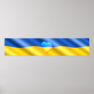 Ukraina - Support - Freedom Peace - Ukrainas Flagg Poster