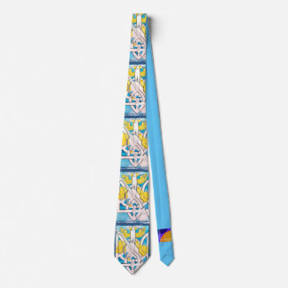 Ukraina Support Manars Tie Art Design Blue & Gult Slips