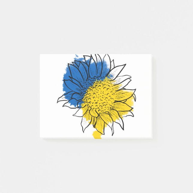 Ukraina Support Solrosblomma Post-it Block (Framsida)