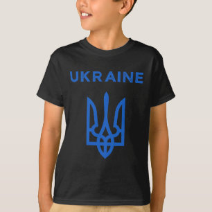 Ukraina Supporter Trident Ukrainsk Tryzub Flagga C T Shirt