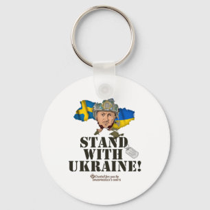 Ukraina Sverige Zelensky Stå Med Ukraina Nyckelring