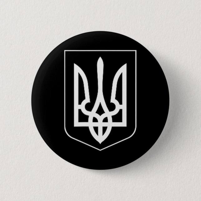 Ukraina symbol mitten ukrainska armén militär embl knapp (Framsida)