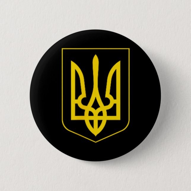 Ukraina symbol mitten ukrainska armén militär embl knapp (Framsida)