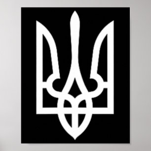 Ukraina symbol mitten ukrainska armén militär embl poster